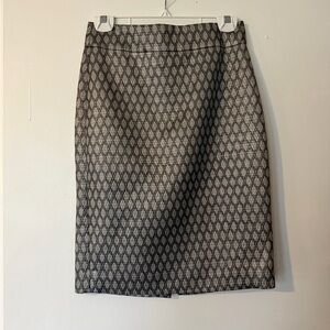 J Crew Wool Metallic Skirt